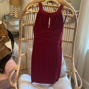 Herve Leger red bandage dress